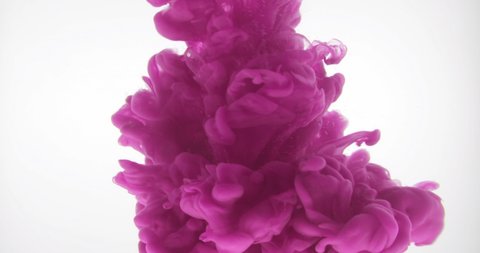 Pink Ink Dropped Water On White Stock Footage Video (100% Royalty-free ...