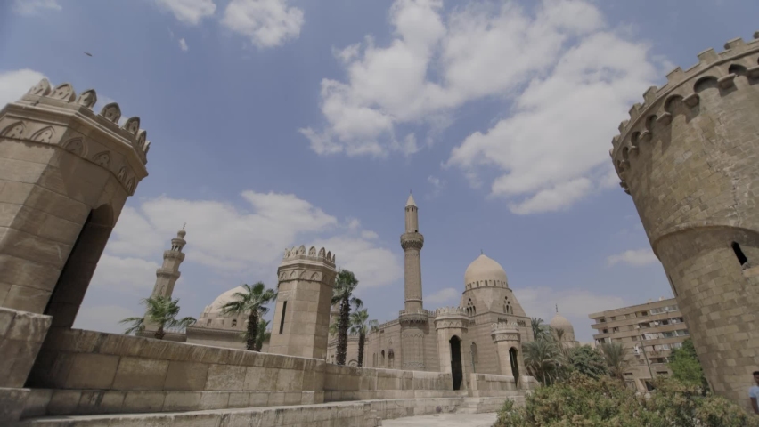 Old Cairo mosques elhataba, elhassan and elrefaie mosques Royalty-Free Stock Footage #1092642413