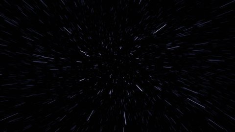 Shaking spinning POV of flying through blue star field - in 4k and 1080p