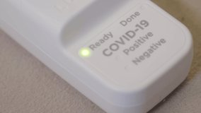 Ready Light Blinking On Test Unit Of COVID-19 Test Kit. - close up - Powered by Shutterstock - Get 15% off with code: PIKWIZARD15