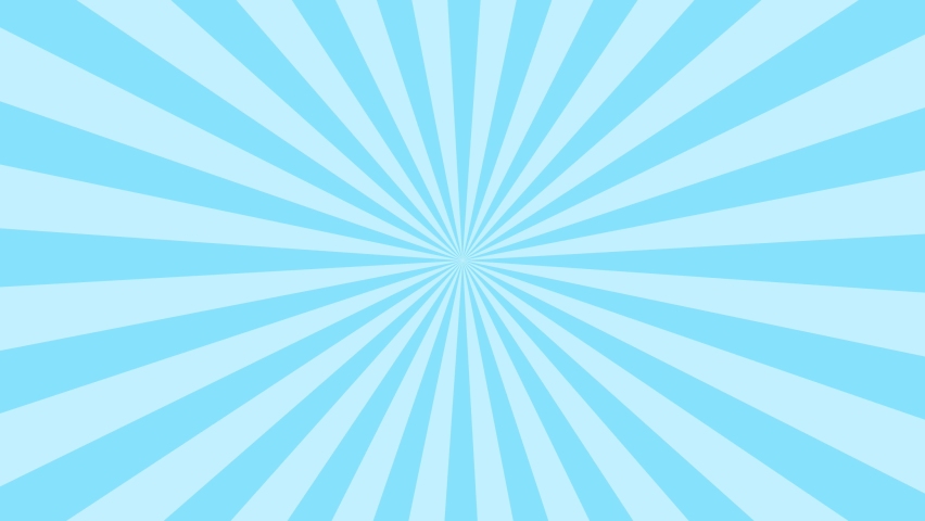 Abstract blue lagoon rays background. Sunburst graphic design. 2D animation