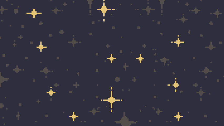 Starry sky, pixel background with stars. Pixel art for game, 8 bit. Seamless looping animation Royalty-Free Stock Footage #1092679069