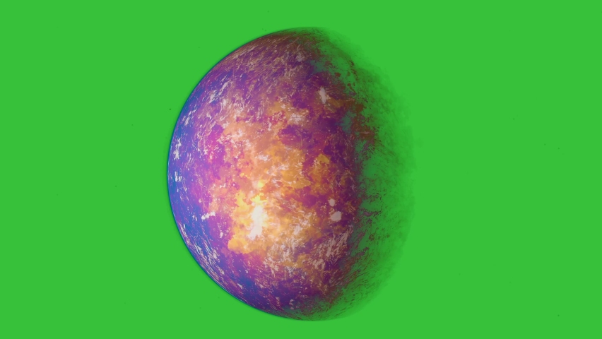 Planet Rotation Animation. Globe Spinning Seamless Loop. 4K Motion Graphics.