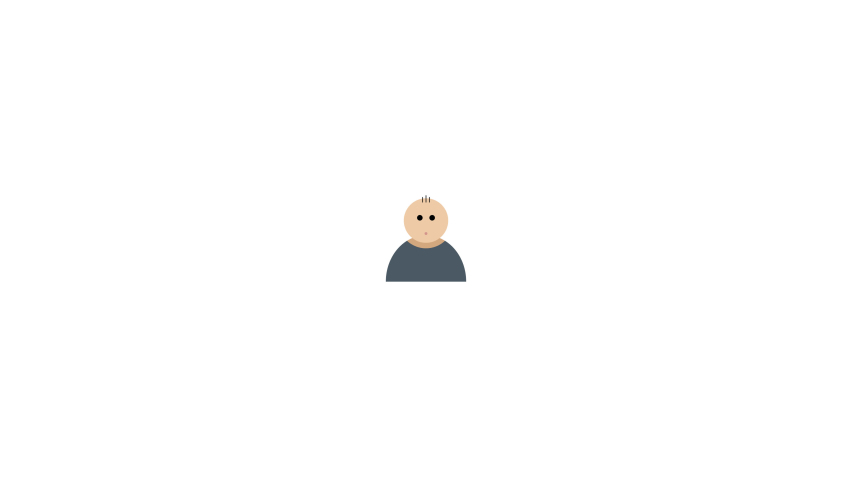 The character whistles and nods his head