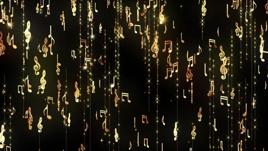 Rain Musical Notes Looped Background | Shutterstock HD Video #1092704617