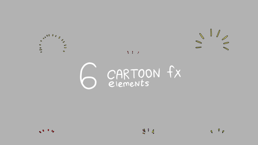 Six cartoon hand-drawn surprise effects. 2d Fx animation.
Two ways to use: alpha channel and transparent background or Chrome Key Royalty-Free Stock Footage #1092716027