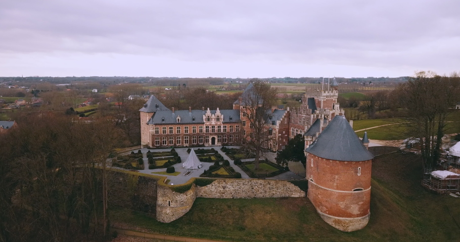 Ancient Gaasbeek Castle in Belgium