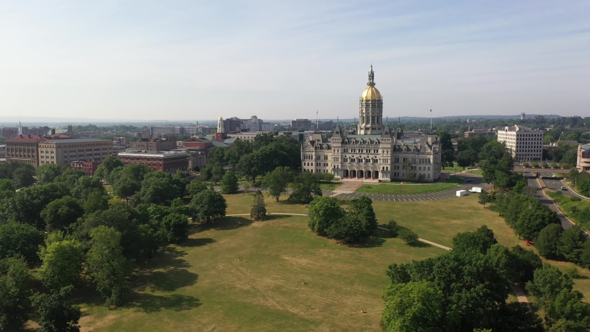 Drone of Connecticut Capitol Aerial