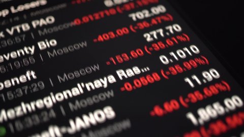Exchange Geopolitical Crisis Concept Crash On Stock Footage Video (100%