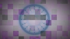 Animation of shapes, globe and graphs on space with purple squares. Data processing, science and technology concept digitally generated video. - Powered by Shutterstock - Get 15% off with code: PIKWIZARD15
