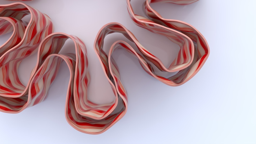 Abstract Candy Cane surface animation. 4K CG render.