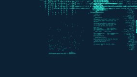 Animation of clock and data processing on navy background. Science, math, data processing and technology concept digitally generated video. - Powered by Shutterstock - Get 15% off with code: PIKWIZARD15