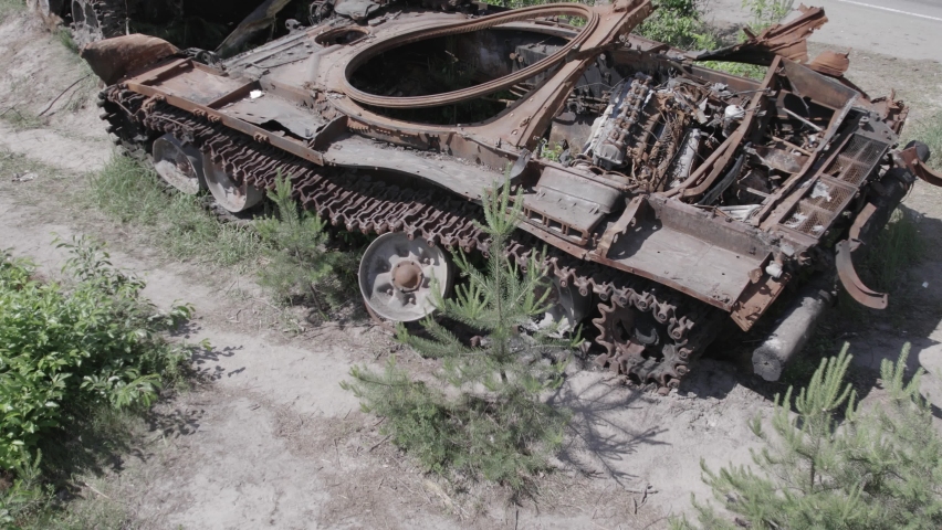 War in Ukraine - destroyed military hardware