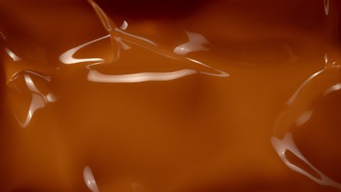 Super Slow Motion Shot of Rippling Melted Caramel at 1000 fps.