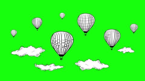 9 Hot Air Balloon, Rainbow,cartoon Stock Video Footage - 4K and HD Video  Clips | Shutterstock