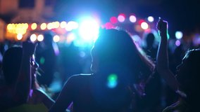 4K Group of Asian woman celebrating and dancing together at tropical island beach full moon party at night. Happy girl friends enjoy outdoor lifestyle beach holiday summer travel vacation in Thailand - Powered by Shutterstock - Get 15% off with code: PIKWIZARD15