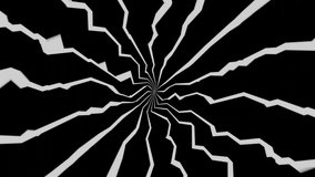 Abstract black-gray lines changing over time. Video cycle