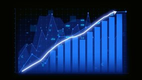 Business growth concept in allusive graph chart showing marketing sales profit increasing to future target . Excellent financial status of corporate business rise up . Finance and money 3D rendering . - Powered by Shutterstock - Get 15% off with code: PIKWIZARD15