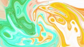 3840x2160 25 Fps. Swirls of marble. Liquid marble texture. Marble ink colorful. Fluid art. Very Nice Abstract Colorful Design Blue Orange Swirl Texture Background Marbling Video. 3D Abstract, 4K.

