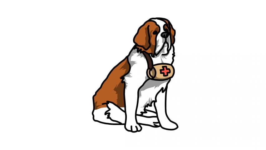 Ill dog Sketch and 2d animated, medical  | Shutterstock HD Video #1092817145