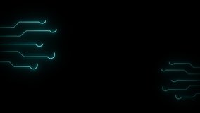 Animated Glowing Neon template with technology circuit board pattern design. Animated Looped Circuit Board Frame in blue and purple neon grid (electrified field). Retro futuristic animation element. - Powered by Shutterstock - Get 15% off with code: PIKWIZARD15