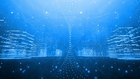 Futuristic digital city cyberspace with binary numbers animation background.	 - Powered by Shutterstock - Get 15% off with code: PIKWIZARD15