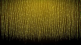 Abstract Golden Yellow Swaying Wavy Dotted Lines Of Thread Curtain Lines Hanging With Flying Sparkle Glitter Bokeh Background Seamless Loop - Powered by Shutterstock - Get 15% off with code: PIKWIZARD15