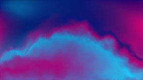 Blue purple neon smooth liquid waves abstract background. Seamless looping smoky motion design. Video animation Ultra HD 4K 3840x2160