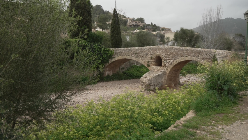 Puente Romano (Roman bridge), Pollenca, Majorca, Balearic Islands, Spain, Mediterranean, Europe