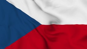  realistic Czech Republic waving flag. smooth 4k video seemless loop