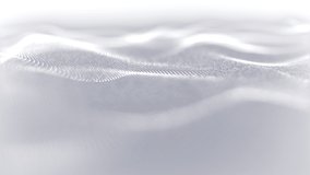 Particles blue wave Cyber technology background loop. Abstract seamless animation of mesh glowing dots digital luxurious wave particles flows background, Motion of digital data flow. - Powered by Shutterstock - Get 15% off with code: PIKWIZARD15