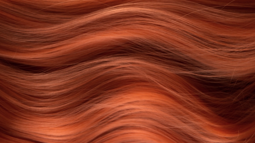 Super Slow Motion Shot of Waving Ginger Hair at 1000 fps. | Shutterstock HD Video #1092887715