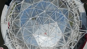 Geodesic Dome Of Popular Science World At The End Of False Creek In Vancouver, Canada. aerial top-down (rotating shot) - Powered by Shutterstock - Get 15% off with code: PIKWIZARD15
