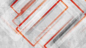 Orange and grey grunge lines abstract background. Seamless looping geometric tech motion design. Video animation Ultra HD 4K 3840x2160