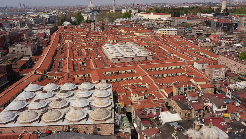 Istanbul Grand bazaar, Kapalı Çarşı, aerial view