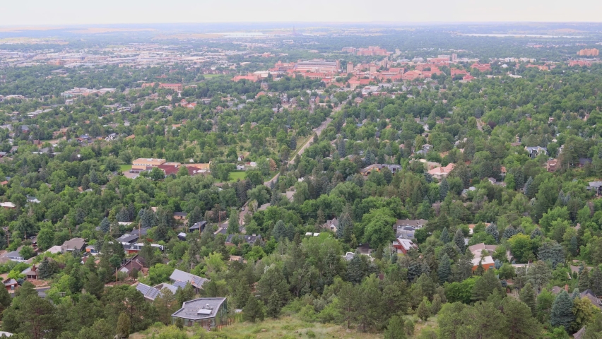 Aerial view of the University of Colorado Boulder at Colorado