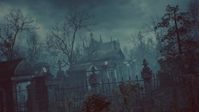 Flying in a Cemetery Skeletons Dance Hip Hop Cinematic 3D Animation Halloween 4K - Powered by Shutterstock - Get 15% off with code: PIKWIZARD15