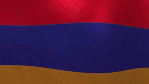 National Flag of Armenia. 3d Animation. 4K.