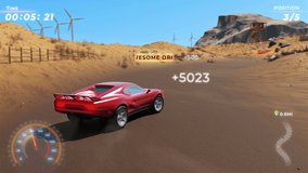 Scoring Points With Awesome Drift In Speed Racing Game. Gaining High Speed To Win In Racing Game. Speedy Racing Vehicle. Playing Video Game. Sports Car. Animation. Action. Drifting Simulator