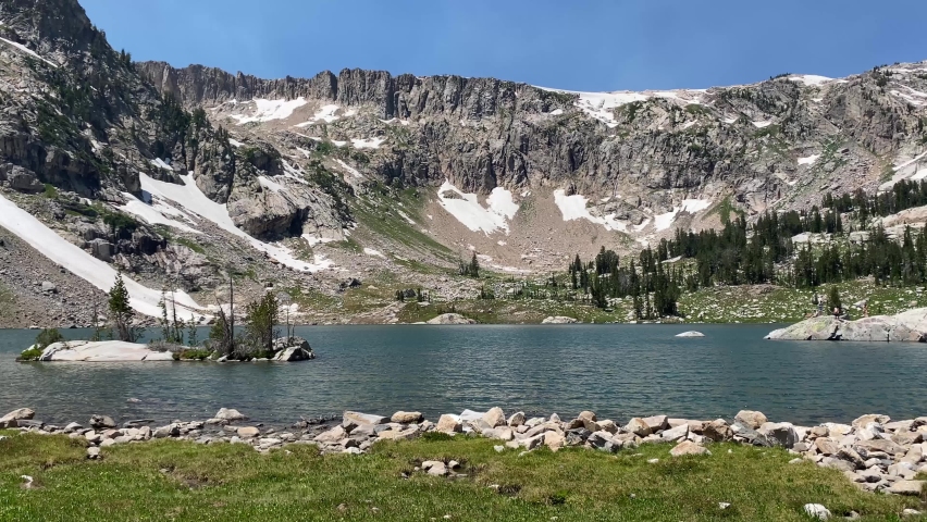 Lake Solitude in Grand Teton National Park, a backcountry alpine lake