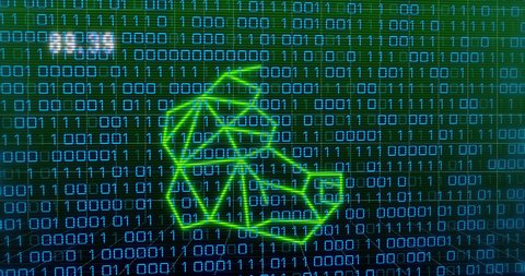 Animation Binary Code Bull Head On Stock Footage Video (100% Royalty ...