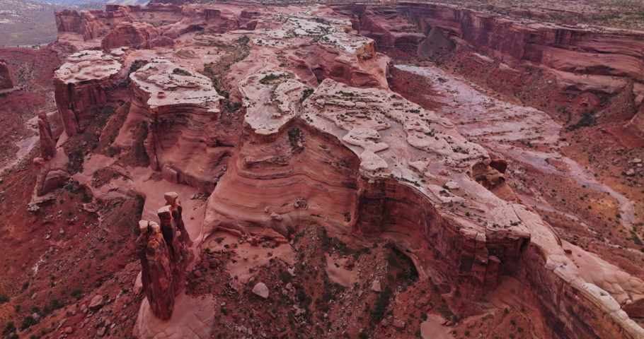 Bryce Canyon located in southwestern Utah in the United States. Amazing rock formations shot from drone.
