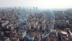 Smart city and communication network concept. Digital transformation. - Powered by Shutterstock - Get 15% off with code: PIKWIZARD15