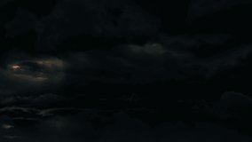 Dark tropical monsoon cyclone supercell thunderstom. Aerial establishing bridging shot of storm clouds with lightning bolt strikes. Meteorology hurricane concept for extreme weather in climate change. - Powered by Shutterstock - Get 15% off with code: PIKWIZARD15