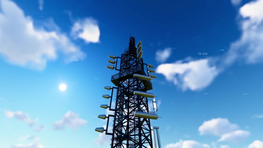 5g mobile network communication base station Royalty-Free Stock Footage #1092983161