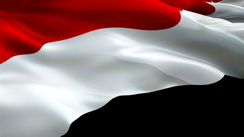 Yemen flag video. National 3d Yemeni Flag Slow Motion video. Yemen tourism Flag Blowing Close Up. Yemeni Flags Motion Loop HD resolution Background Closeup 1080p Full HD video flags waving in wind vid Royalty-Free Stock Footage #1093005233