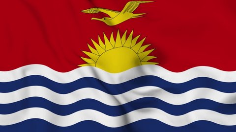 Realistic Kiribati Waving Flag Smooth 4k Stock Footage Video (100% ...