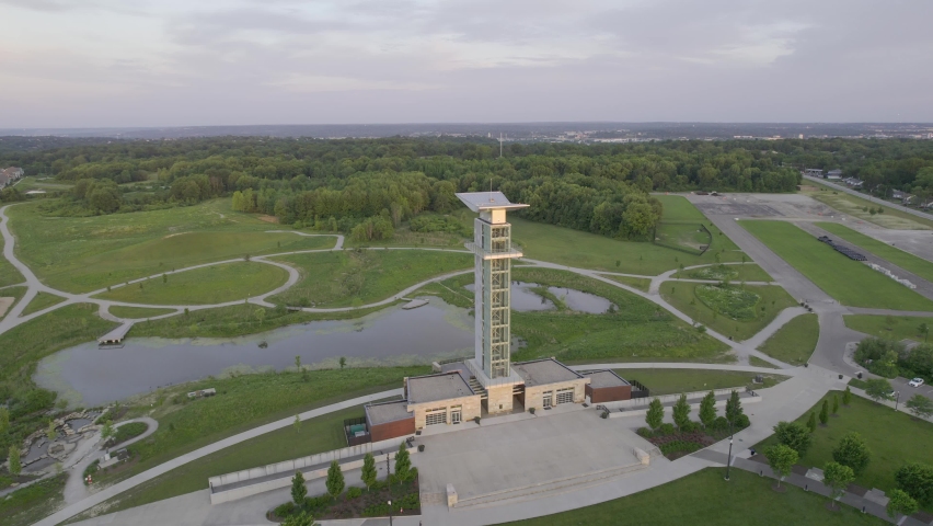 Summit Park observation tower at sunrise