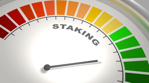 Staking Indicator Color Levels Arrow Cryptocurrency Stock Footage Video ...