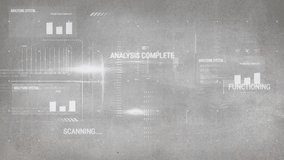 Animation of financial data with graphs scanning, analysis on digital interface. Digital composite, artificial intelligence, telecommunication, cloud computing, development, futuristic, economy. - Powered by Shutterstock - Get 15% off with code: PIKWIZARD15